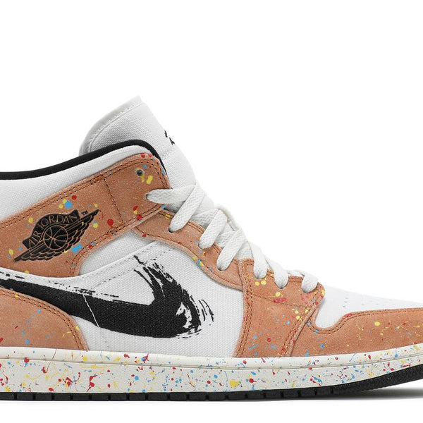 AIR JORDAN 1 MID SE 'BRUSHSTROKE PAINT SPLATTER'